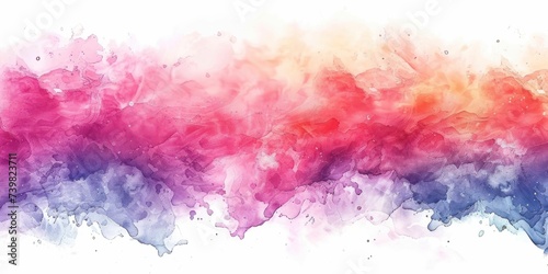 Blending and bleeding of colors with soft edges, characteristic of watercolor grunge strokes photo