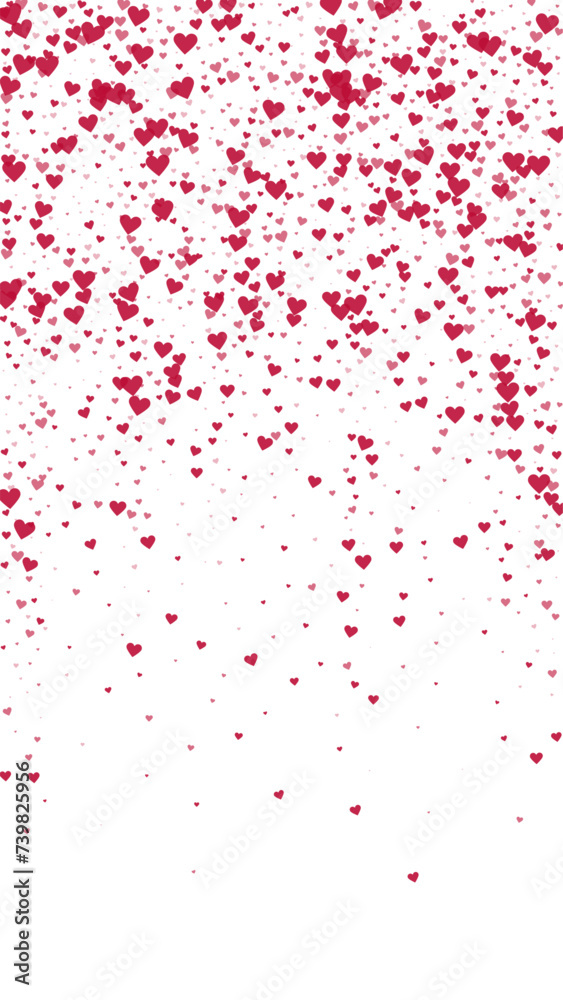 Red hearts scattered on white background. Red hearts scattered on white background.