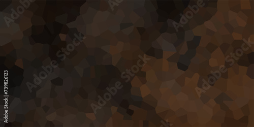 Dark Brown vector background with triangles. Dark Black vector triangle mosaic cover. A completely new color illustration in a vague style.