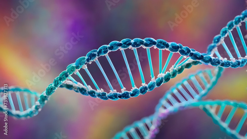 dna helix, science, biology, AI generated