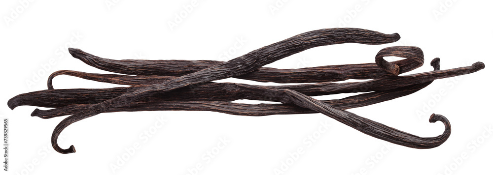 Vanilla bean isolated on white background, clipping path, full depth of field Vanilla bean isolated on white background, clipping path, full depth of field