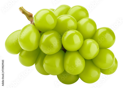 green Grape bunch, isolated on white background, full depth of field