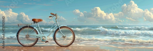 Beach Cruiser Summer Abstract Background, Banner Image For Website, Background, Desktop Wallpaper