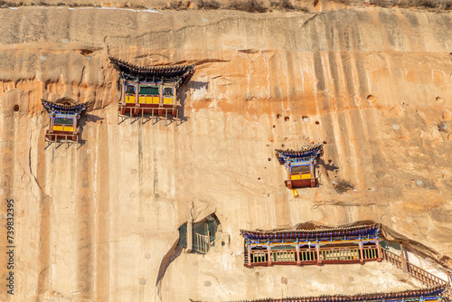 Mati Temple (or Matisi Temple). Thirty three Heaven grottoes (North caves). Zhangye city, China. photo