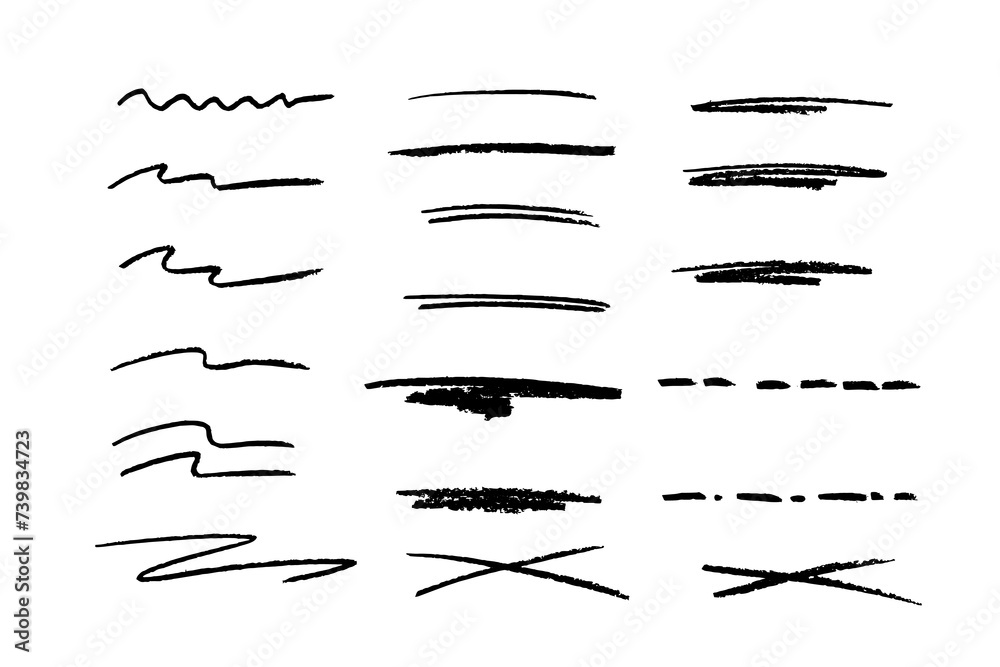 Vector pencil brushes and caligraphic elements: ideal for text design in apps, banners and social media. Flexibility and style with changeable colors Vector pencil brushes and caligraphic elements: ideal for text design in apps, banners and social media. Flexibility and style with changeable colors