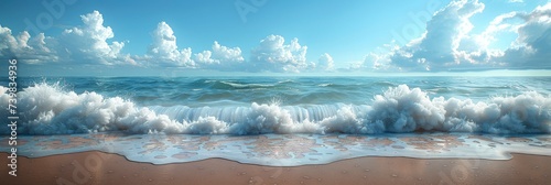 Coastal Delight Summer Abstract Background, Banner Image For Website, Background, Desktop Wallpaper