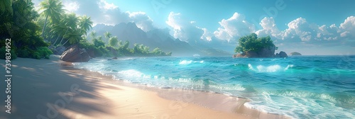 Coastal Dream Summer Abstract Background, Banner Image For Website, Background, Desktop Wallpaper