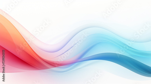 Light soft color wave line on white background.