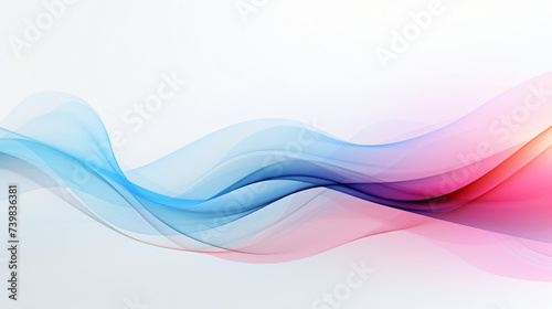 Light soft color wave line on white background. © Salman