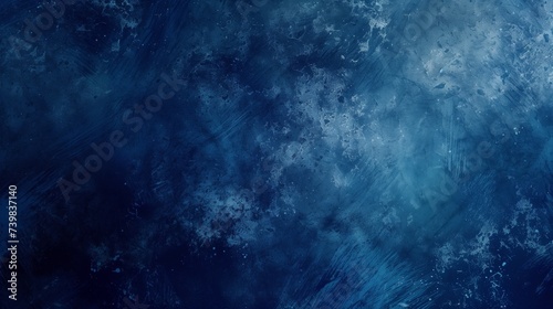 indigo navy blue , color gradient rough abstract background shine bright light and glow template empty space , grainy noise grungy texture
