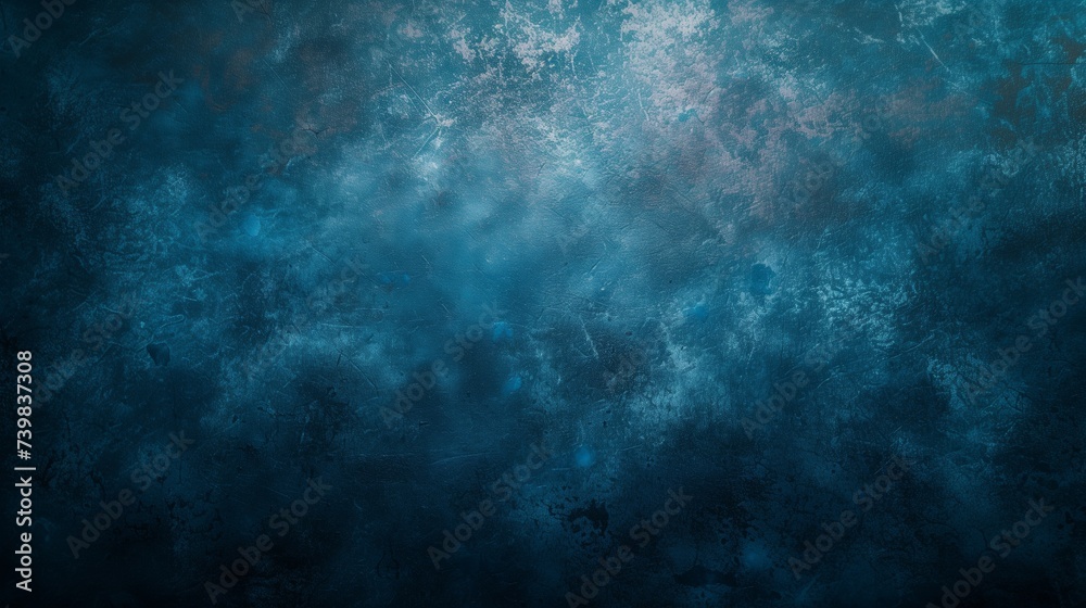 indigo navy blue , color gradient rough abstract background shine bright light and glow template empty space , grainy noise grungy texture