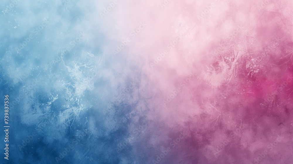 Fototapeta premium pastel pink blue , empty space grainy noise grungy texture color gradient rough abstract background , shine bright light and glow template