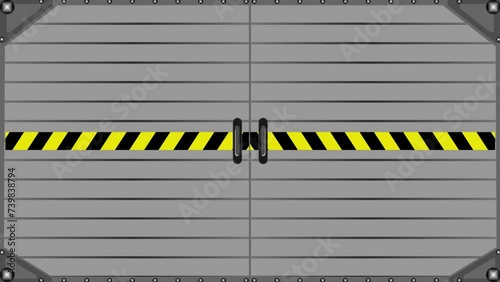opening and closing gate green screen for youtube or game video	