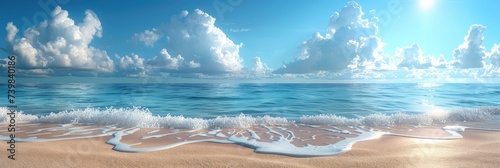Oceanfront Haven Summer Abstract , Banner Image For Website, Background, Desktop Wallpaper
