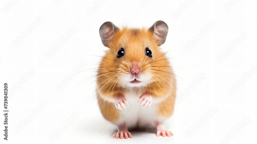 Little cute isolated small hamster