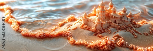 Sandcastle Summer Abstract Background, Banner Image For Website, Background, Desktop Wallpaper