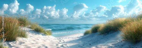 Sandy Shores Summer Abstract Background, Banner Image For Website, Background, Desktop Wallpaper