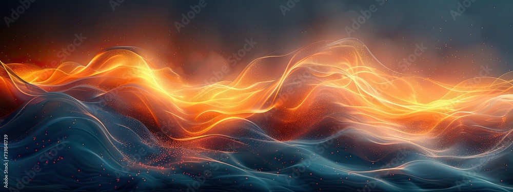 digital, network, wave, abstract, background, technology, illustration, energy, science
