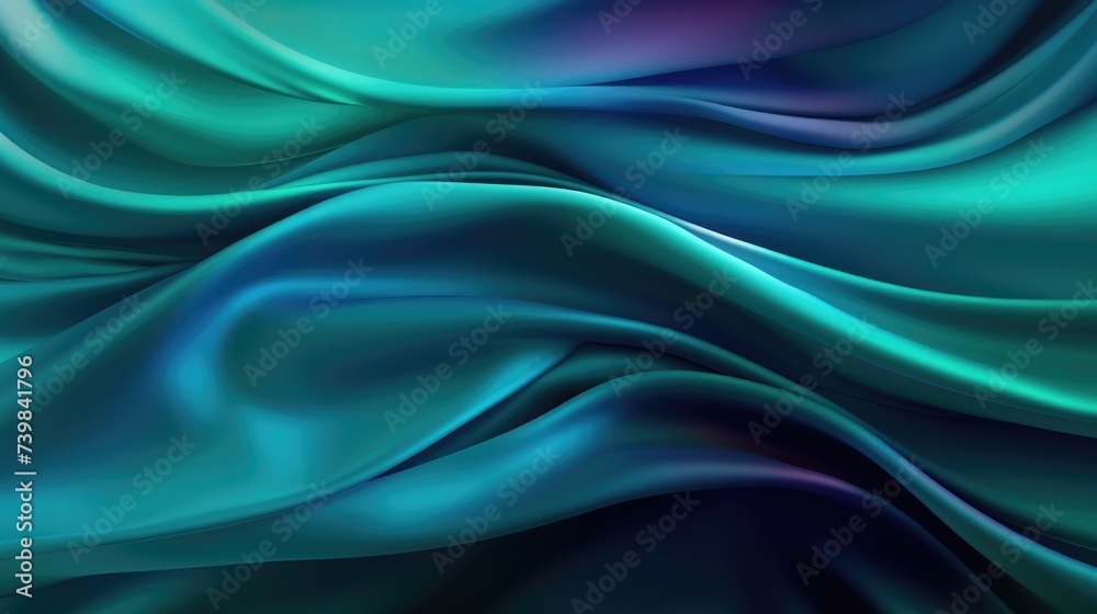 Obraz premium Marvellously Magical Blue Green Gradient Background. Soft, Smooth and Low Light Texture