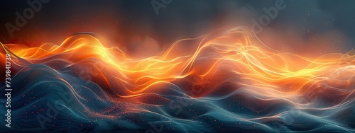 digital, network, wave, abstract, background, technology, illustration, energy, science