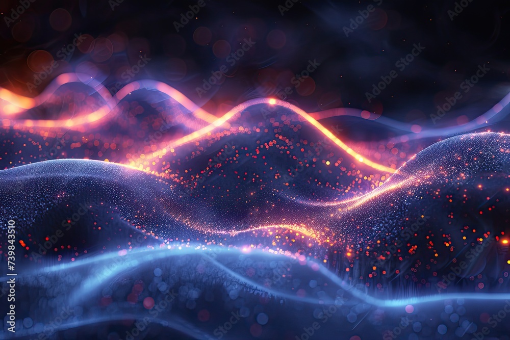 digital  network  wave  abstract  background  technology  illustration  energy  science
