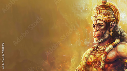Hindu God Hanuman. Hanuman Jayanti banner photo
