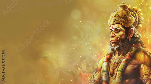 Hindu God Hanuman. Hanuman Jayanti banner photo