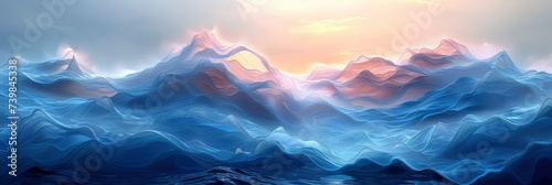 Waves Summer Abstract Background, Banner Image For Website, Background, Desktop Wallpaper