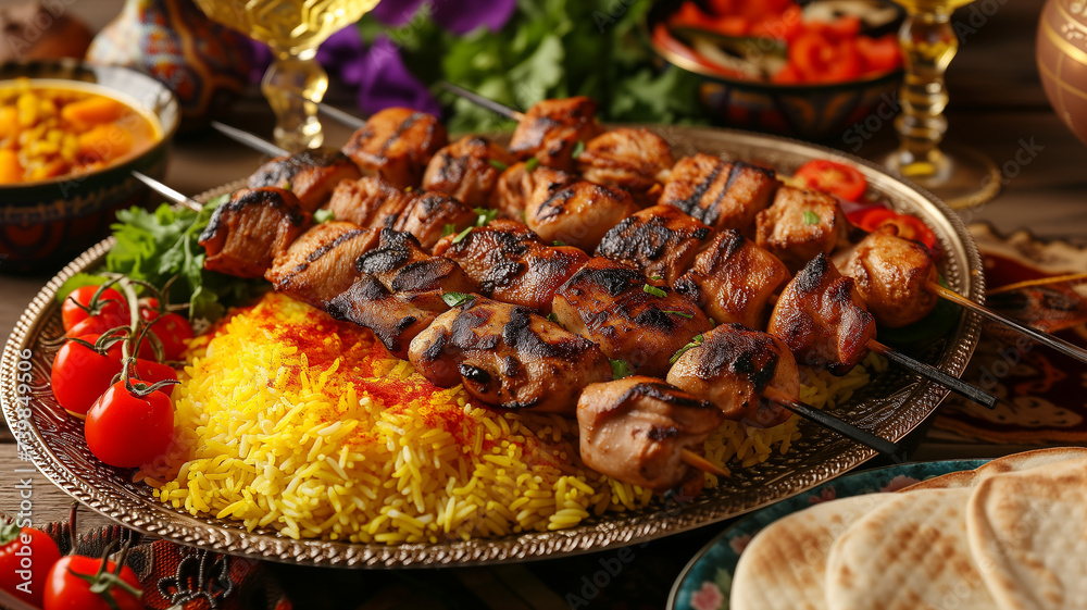 Iranian Grilled Chicken Skewers