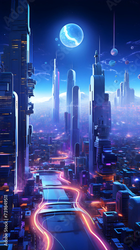 Advanced Metropolis - AI-Assisted Infrastructure and Futuristic Transportation