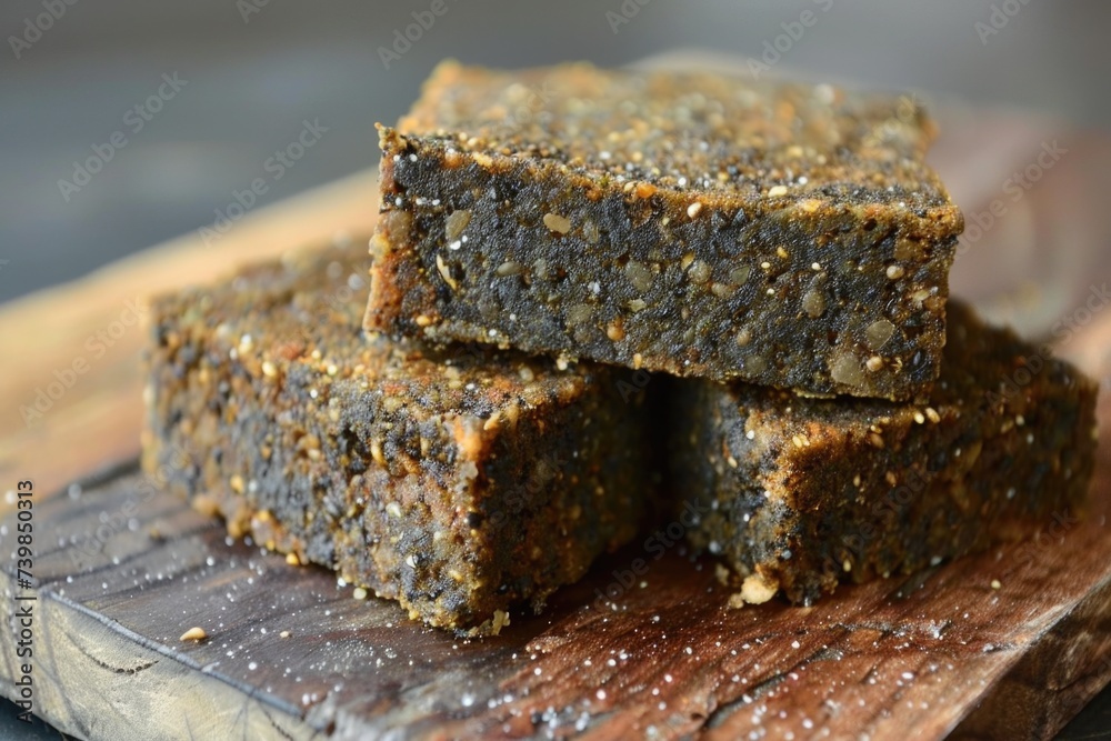Handmade energy bars with seeds and nuts on wooden board. Handmade energy bars with seeds and nuts on wooden board.