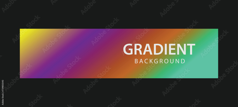 Vibrant gradient color horizontal banner template vector