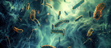 abstract wallpaper with bacteria