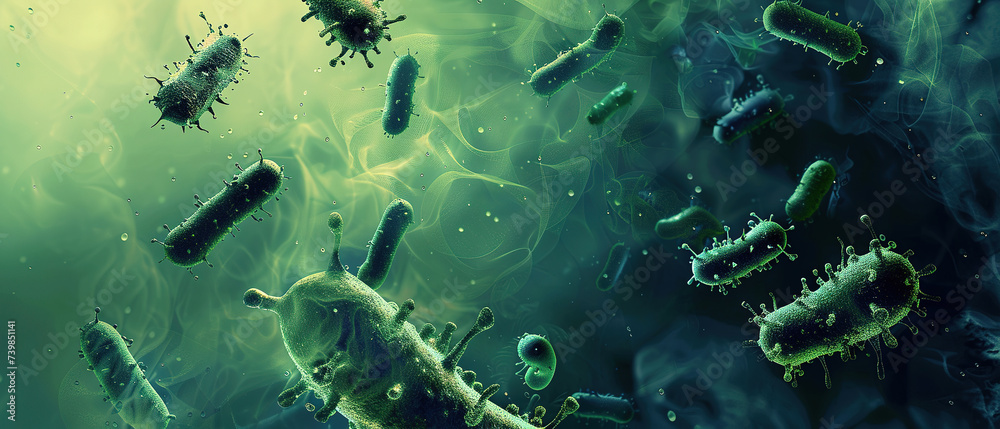 abstract wallpaper with bacteria
