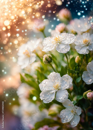 various beautiful flowers for the holiday. Selective focus.