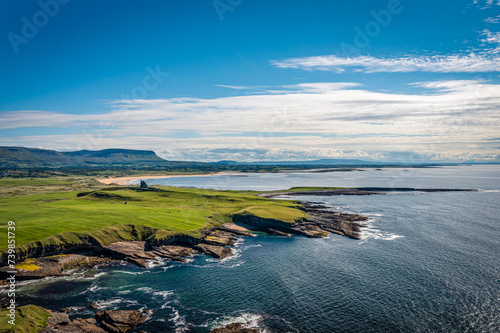 Aerial View Over Mullaghmore Coastline, Sligo, Ireland  photo