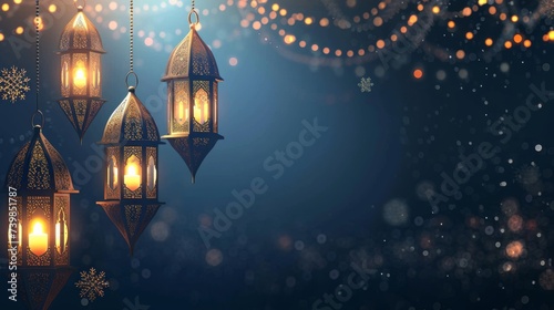  beautiful holy month eid mubarak background with copy space