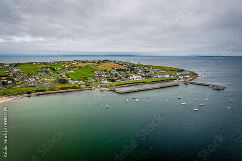 Aerial View Over Mullaghmore Coastline, Sligo, Ireland 