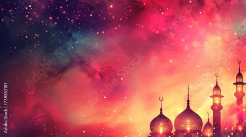  beautiful holy month eid mubarak background with copy space