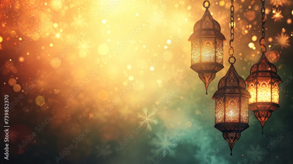 Ramadan decoration background with copy space Ramadan decoration background with copy space