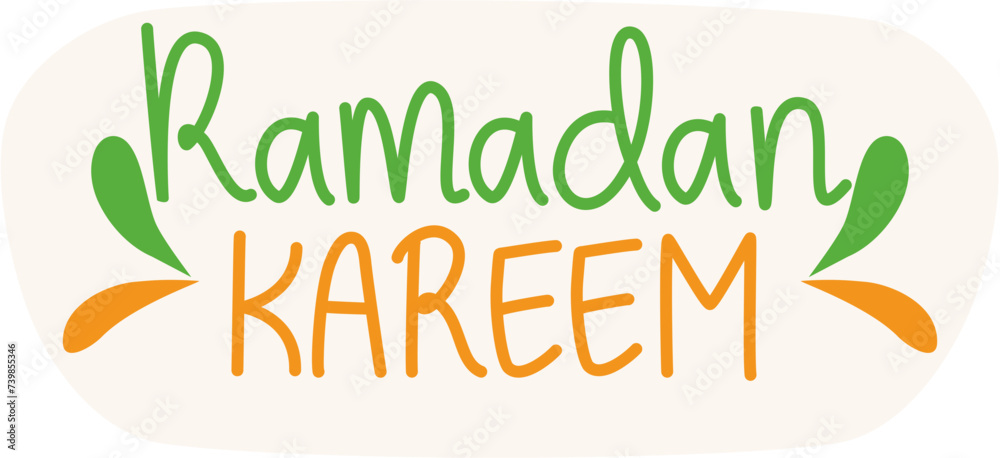 Fototapeta premium Ramadan Kareem Lettering