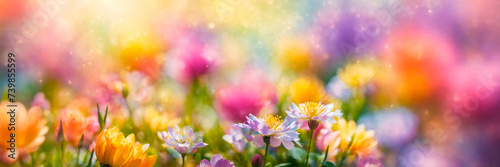 various beautiful flowers for the holiday. Selective focus.