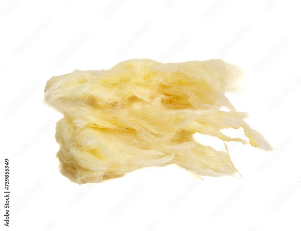 Glass wool batt insulation. Isolated on a white background. Glass wool batt insulation. Isolated on a white background.