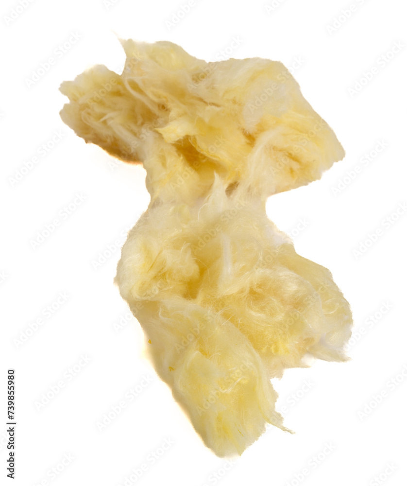 Glass wool batt insulation. Isolated on a white background. Glass wool batt insulation. Isolated on a white background.