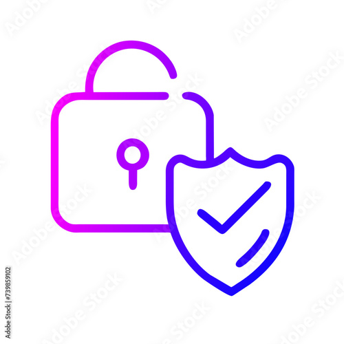 Shield icon, security shield logotypes. Security shield symbol. Vector illustration