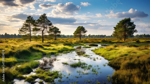 Fen in heathland nature