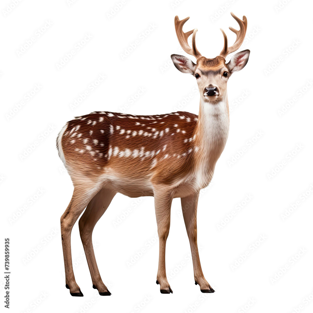 Fallow deer isolated Transparent background.. Fallow deer isolated Transparent background..