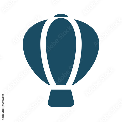 Air balloon svg cut file. Isolated vector illustration.