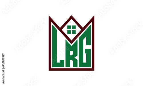 LRG initial letter real estate builders logo design vector. construction ,housing, home marker, property, building, apartment, flat, compartment, business, corporate, house rent, rental, commercial photo