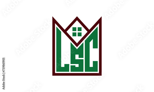 LSC initial letter real estate builders logo design vector. construction ,housing, home marker, property, building, apartment, flat, compartment, business, corporate, house rent, rental, commercial photo